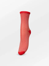 Beck Söndergaard Dina Solid Glitter Socks Red Love