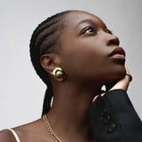 Orelia Statement Stud Interlocking Earrings Orelia