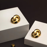 Orelia Statement Stud Interlocking Earrings Orelia