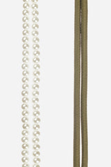 La Coque Francaise Gigi Khaki White Pearls La Coque Francaise