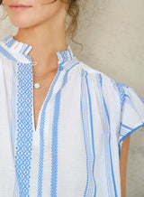 Mabe Alma Top in Blue Stripe M.A.B.E