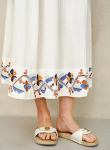Mabe Arielle Embellished Skirt in White M.A.B.E