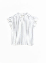 Mabe Alma Top in Ecru Stripe M.A.B.E