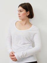 American Vintage Jacksonville Long Sleeve T Shirt White - Twenty Petworth