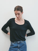 American Vintage Jacksonville Long Sleeve T Shirt Navy - Twenty Petworth