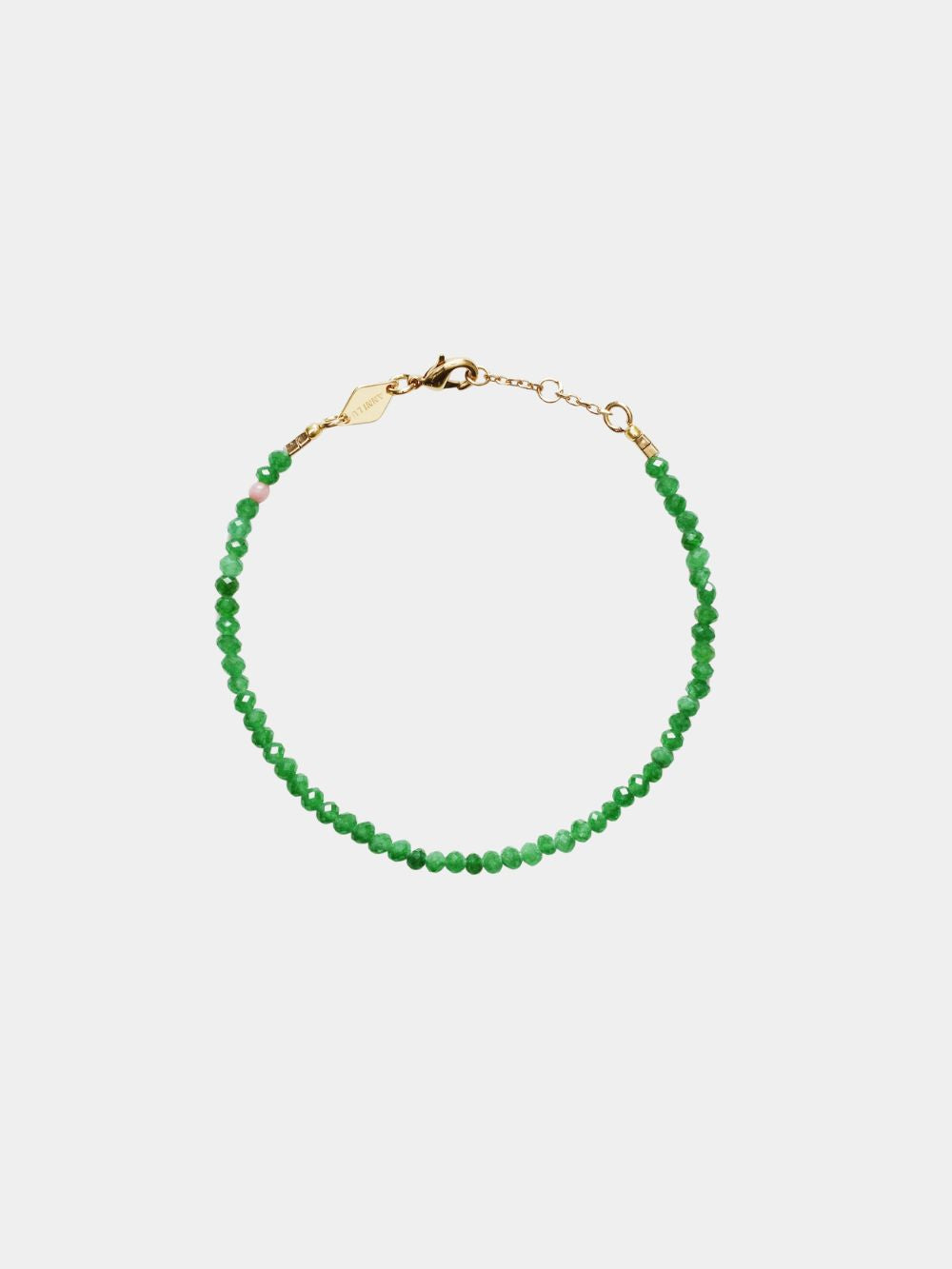 Anni Lu Tan Line Bracelet Green Jade - Twenty Petworth