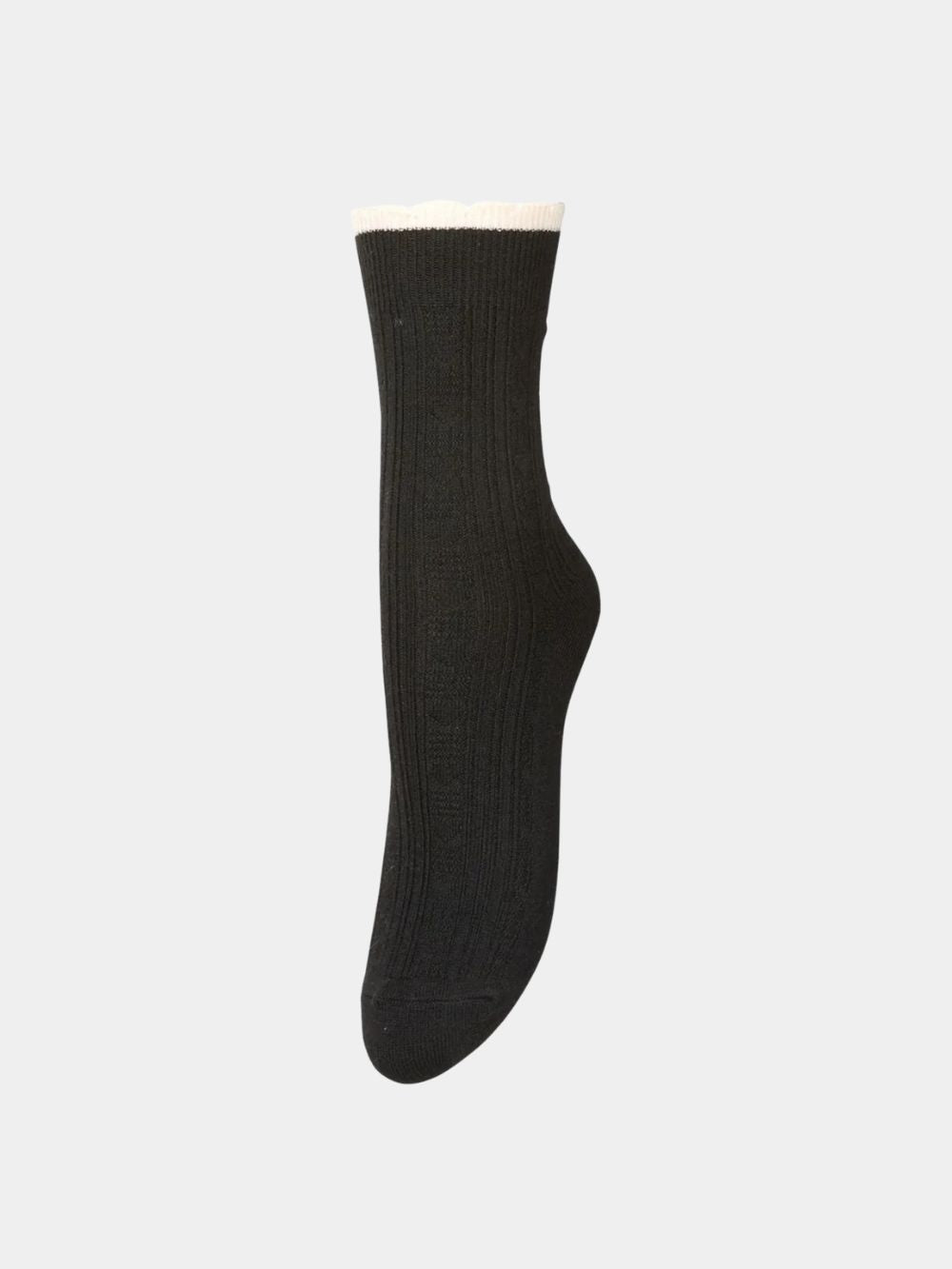Beck Söndergaard Sporty Scallop Sock Black Melange