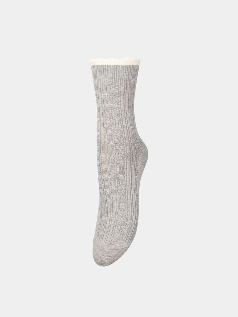 Beck Söndergaard Sporty Scallop Sock Grey Melange