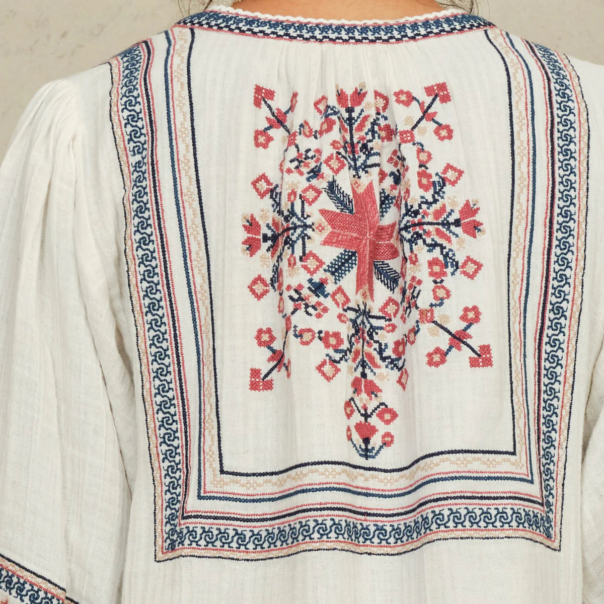 Mabe Calista Embroidered Jacket Ecru