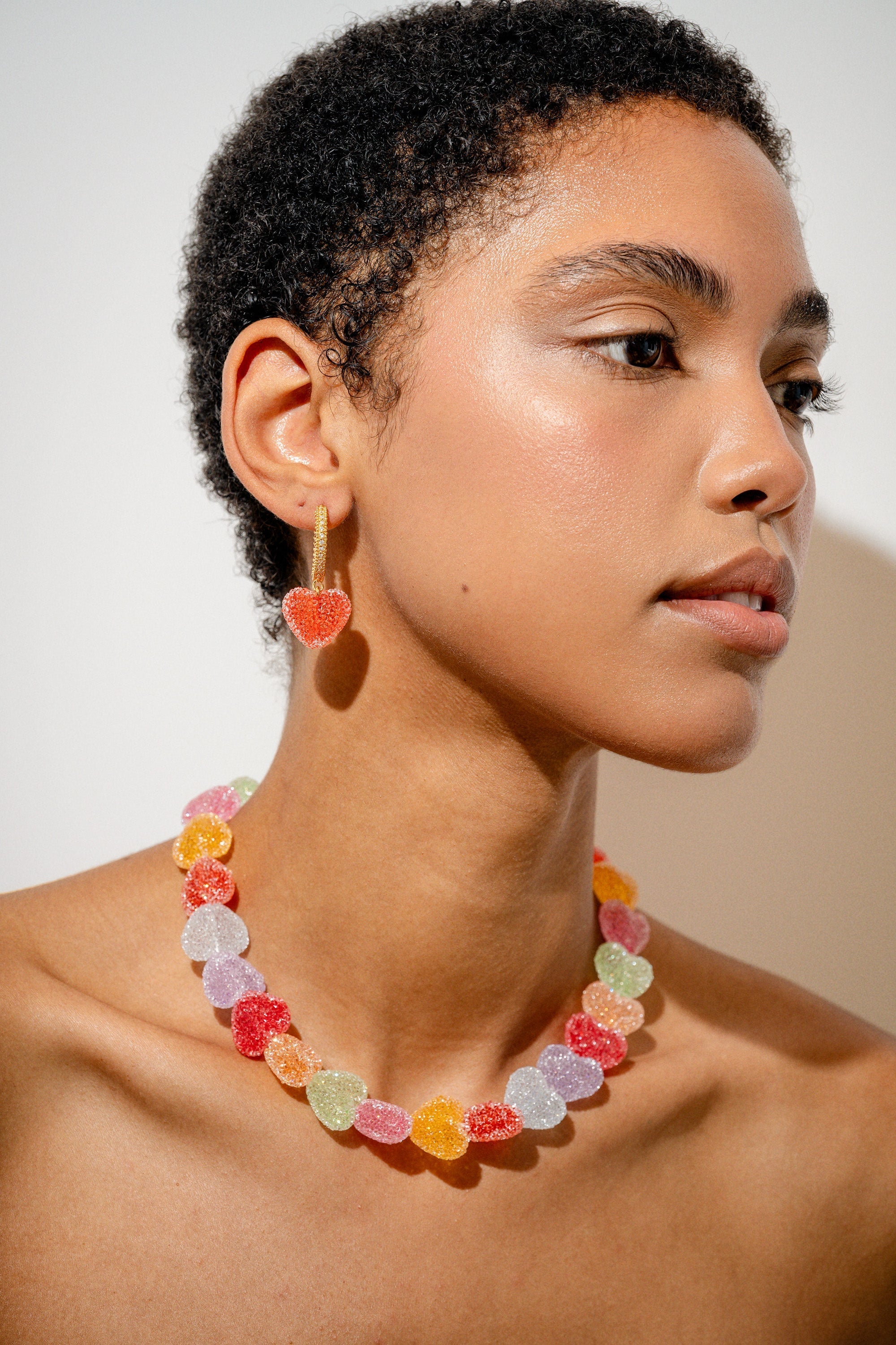 Crystal Haze Jelly Heart Earrings Crystal Haze