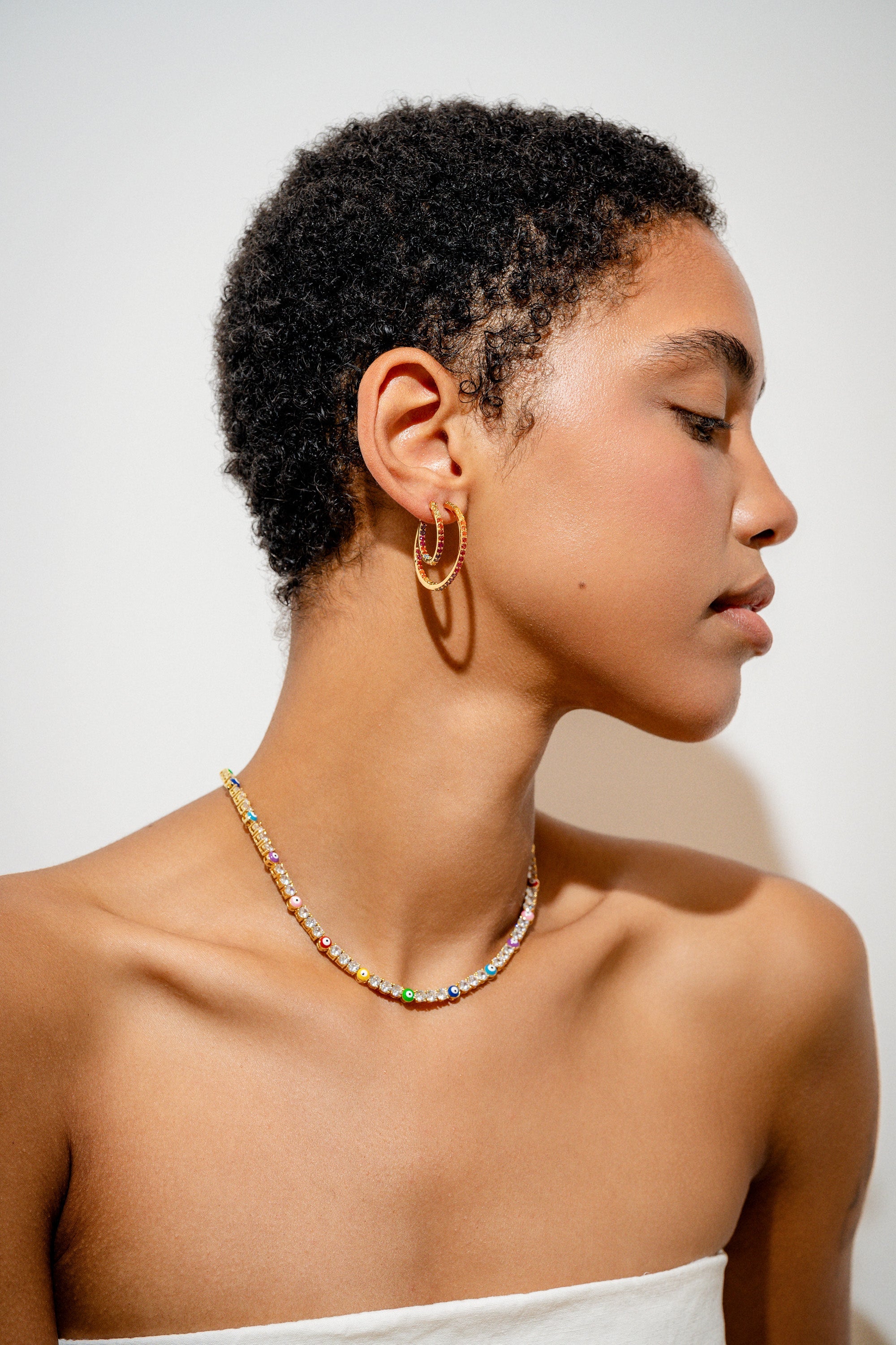 Crystal Haze Serena necklace x Evil Eye Rainbow - Twenty Petworth