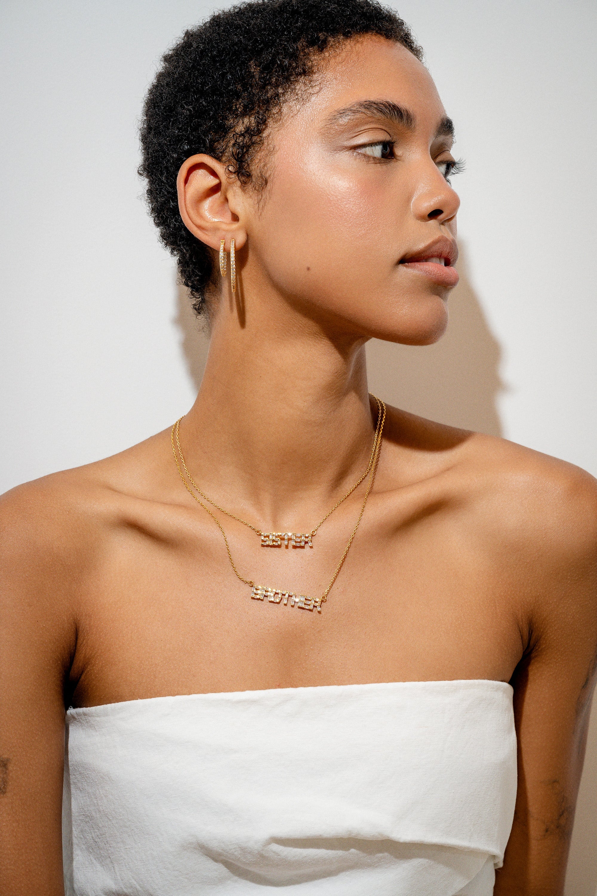 Crystal Haze SISTER Baguette Necklace - Twenty Petworth