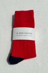 Le Bon Shoppe Classic Cashmere Socks Poppy Red