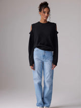 Crush Paradiso Cut Out Crew in Charcoal - Twenty Petworth