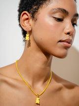 Crystal Haze Beaded Nostalgia Bear Necklace Yellow - Twenty Petworth