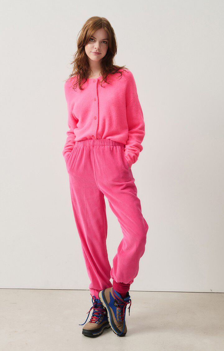 American Vintage Damsville Cardigan in Rose Fluo - Twenty Petworth