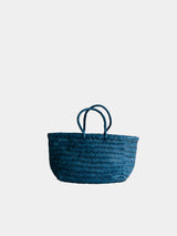 Dragon Diffusion Triple Jump Small Woven Leather Bag in Ocean Blue Dragon Diffusion
