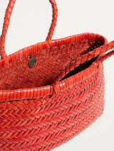 Dragon Diffusion Triple Jump Small Woven Leather Bag in Poppy Red Dragon Diffusion
