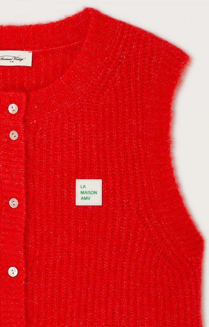 American Vintage East Sleeveless Cardigan Melange Pepper American Vintage