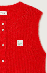 American Vintage East Sleeveless Cardigan Melange Pepper American Vintage