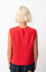 American Vintage East Sleeveless Cardigan Melange Pepper American Vintage
