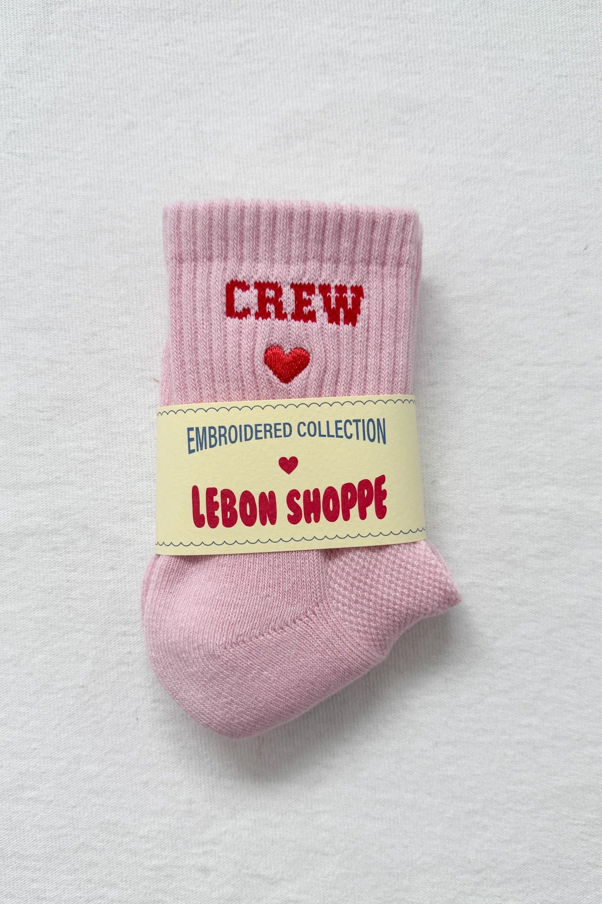 Le Bon Shoppe Embroidered Socks Strawberry Milk