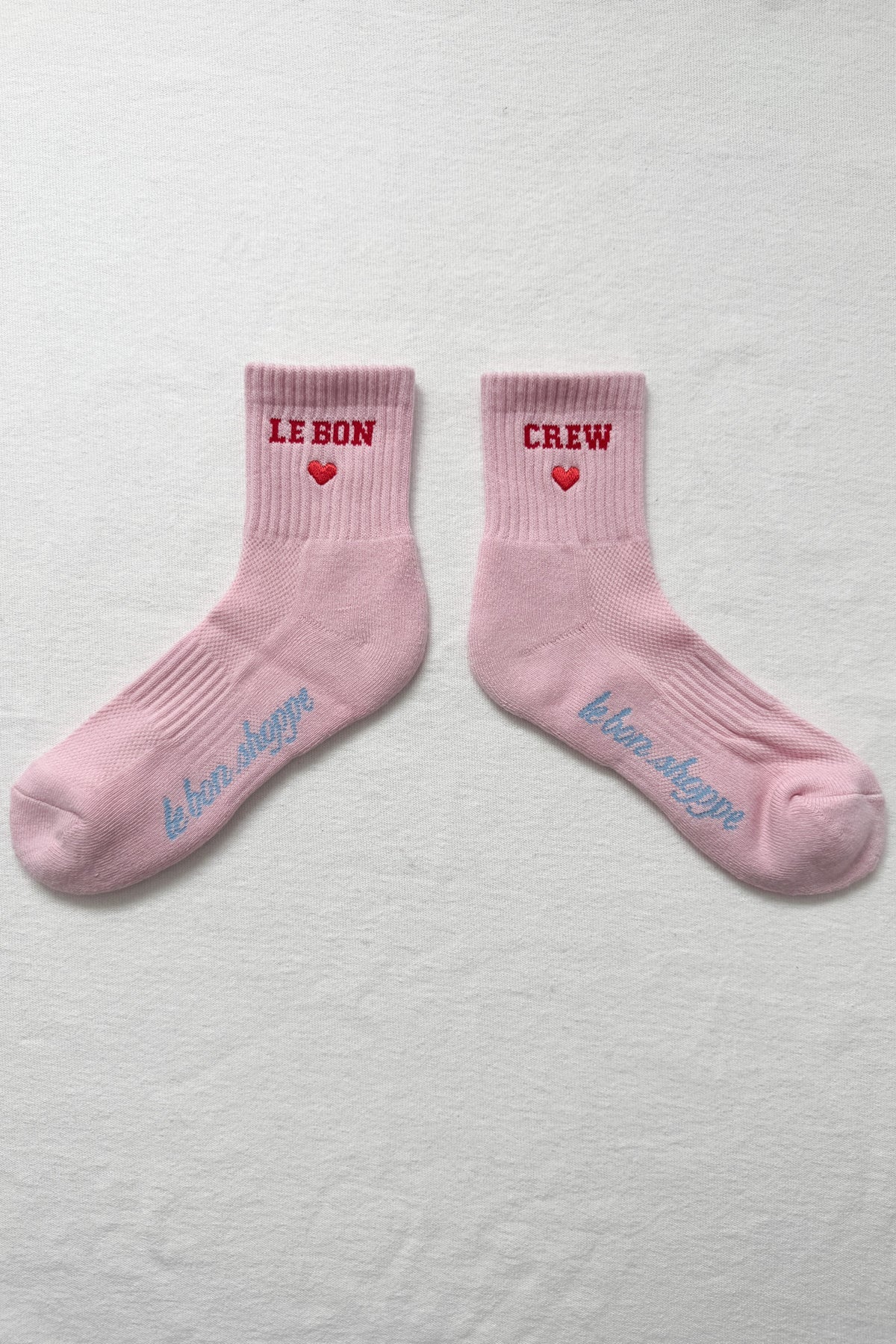 Le Bon Shoppe Embroidered Socks Strawberry Milk