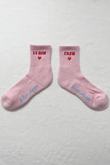 Le Bon Shoppe Embroidered Socks Strawberry Milk