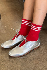 Le Bon Shoppe Embroidered Girlfriend Socks Scarlet Heart