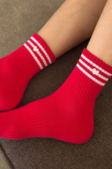 Le Bon Shoppe Embroidered Girlfriend Socks Scarlet Heart