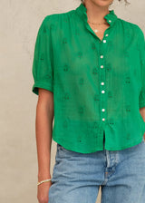 Mabe Frani Embroidered Top Green