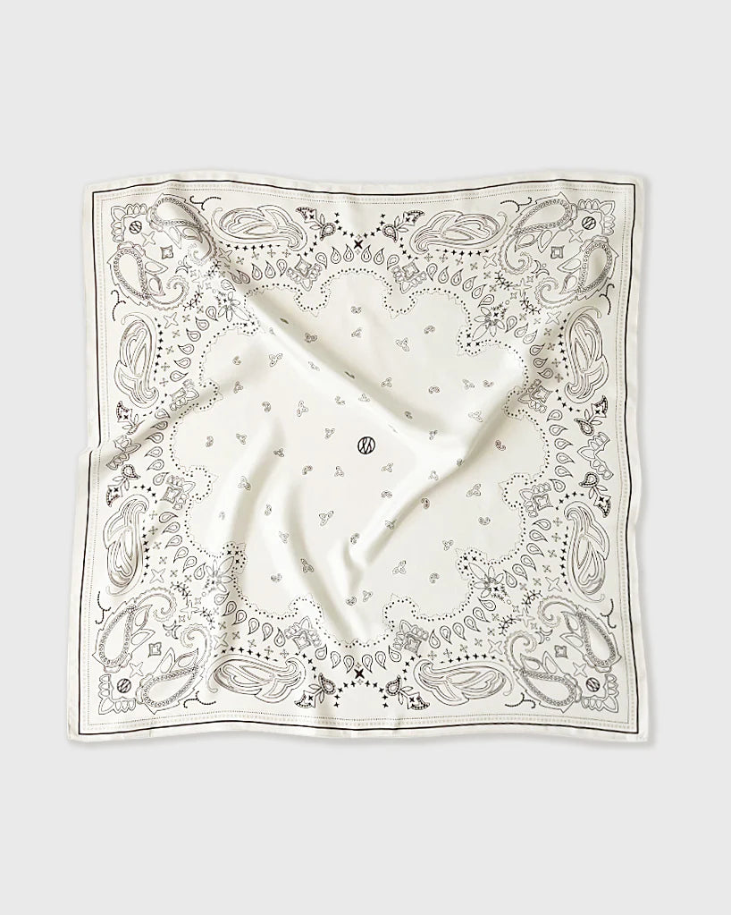 Le Scarf Paisley Scarf White Chocolate