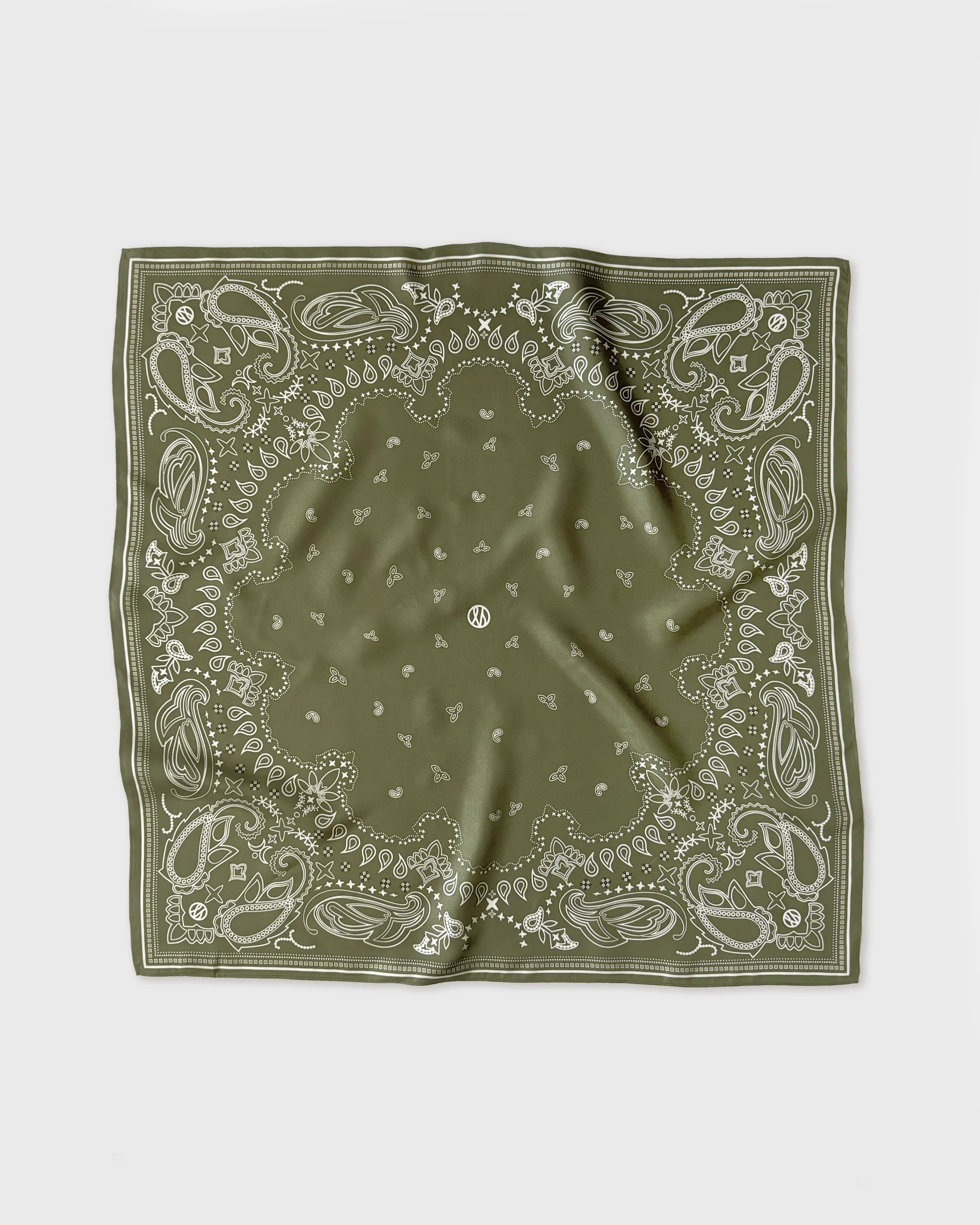 Le Scarf Paisley Scarf Olive Green