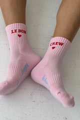 Le Bon Shoppe Embroidered Socks Strawberry Milk