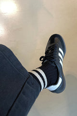 Le Bon Shoppe Her Varsity Socks Black Le Bon Shoppe