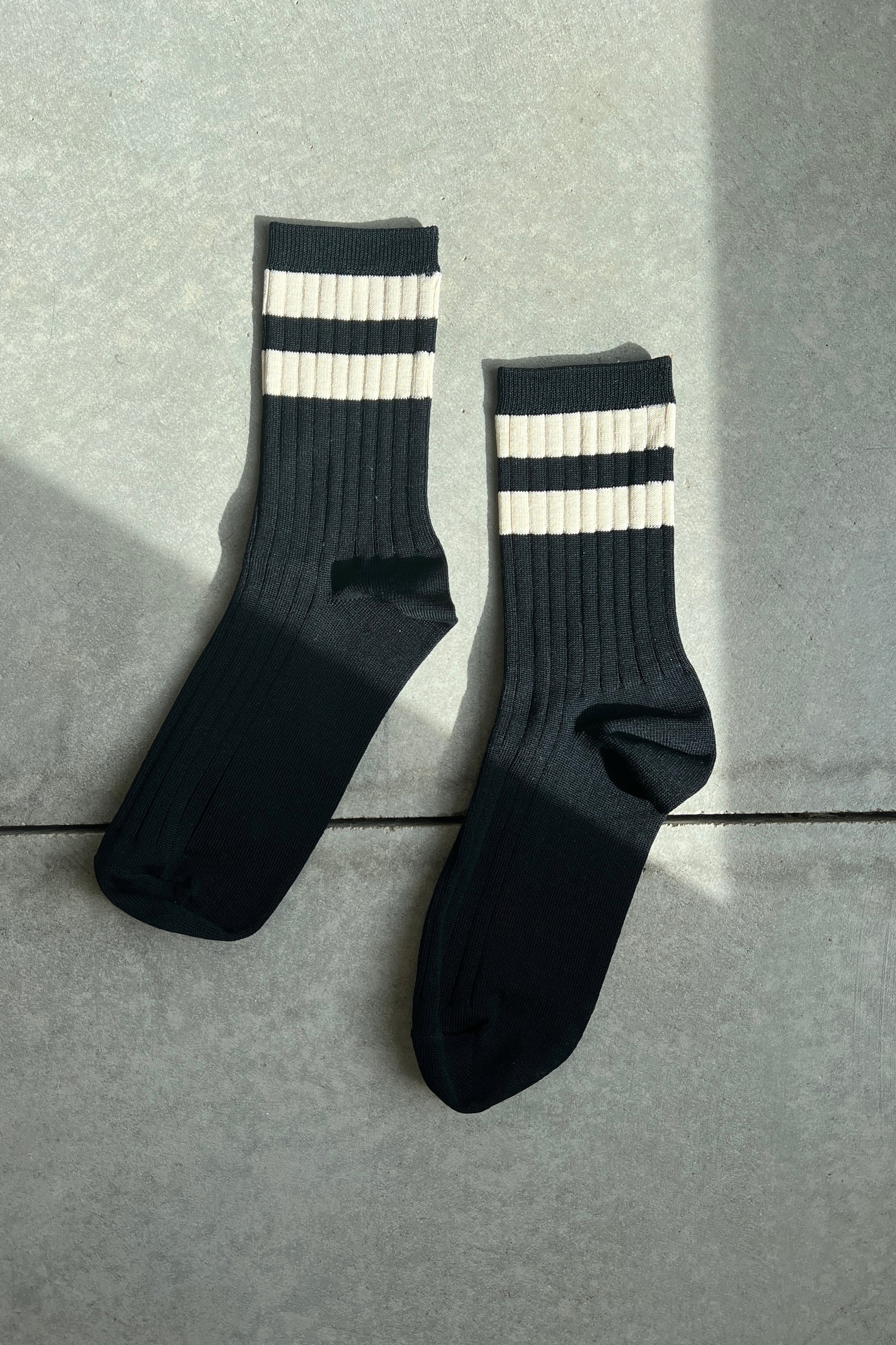 Le Bon Shoppe Her Varsity Socks Black Le Bon Shoppe