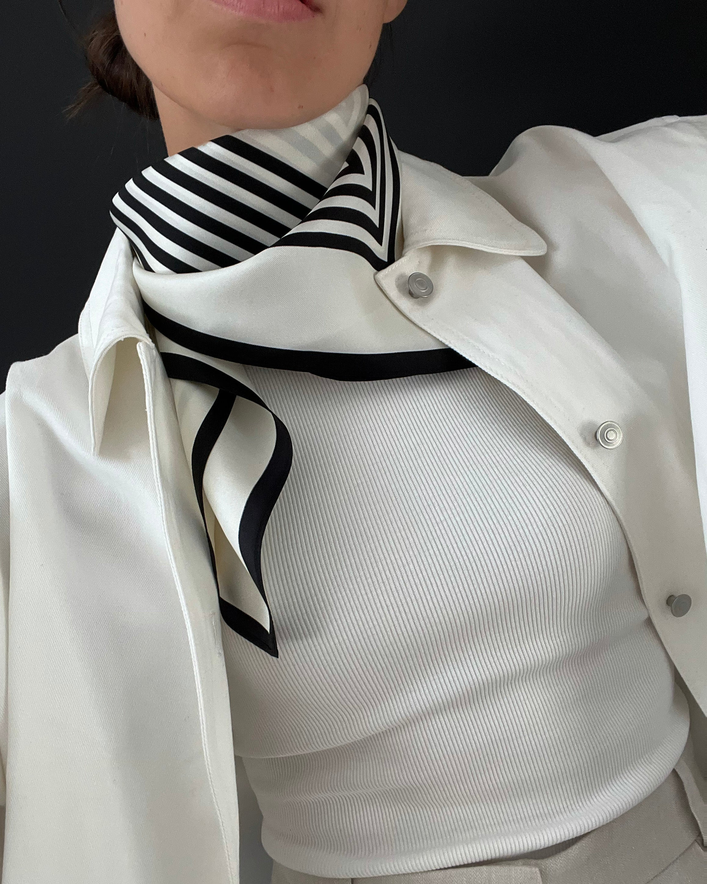 Le Scarf No.1 Cream & Black Le Scarf