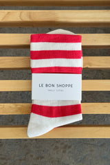 Le Bon Shoppe Wally Socks Red Stripe