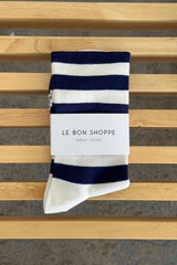 Le Bon Shoppe Wally Socks Navy Stripe