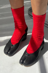 Le Bon Shoppe Classic Cashmere Socks Poppy Red