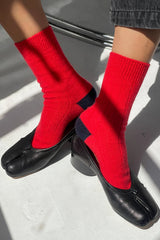 Le Bon Shoppe Classic Cashmere Socks Poppy Red