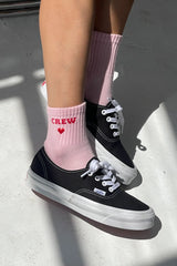 Le Bon Shoppe Embroidered Socks Strawberry Milk