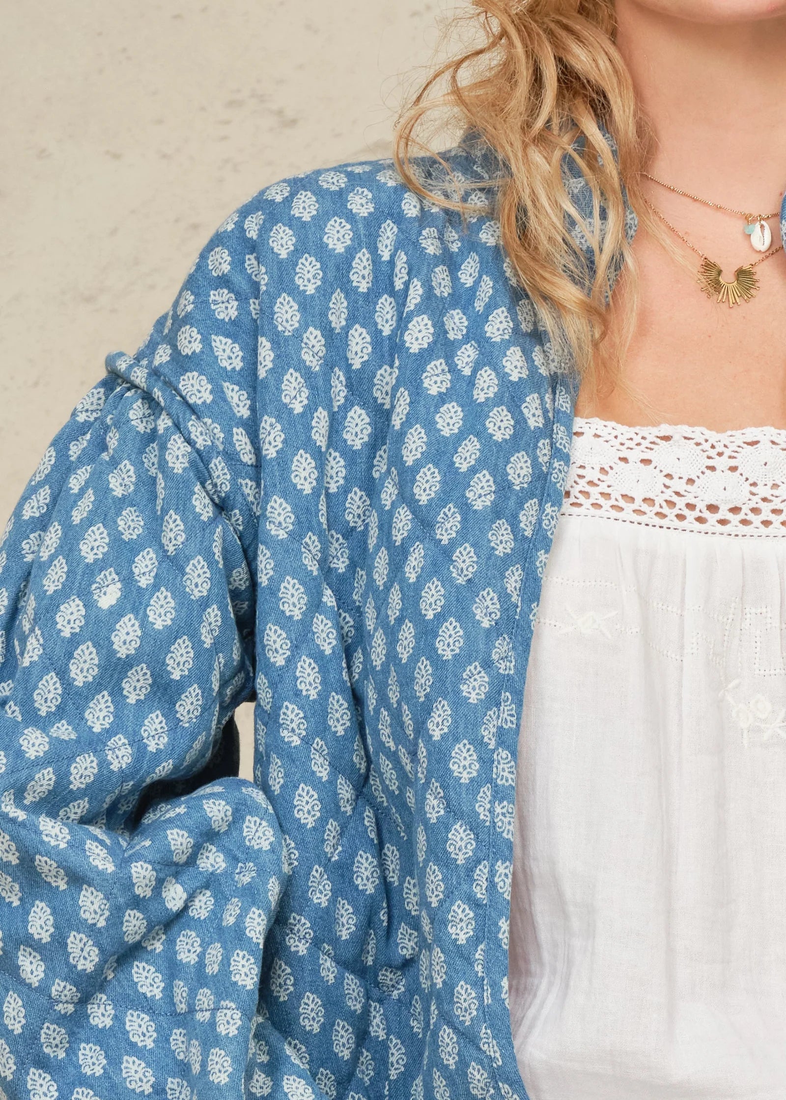 Mabe Jena Quilted Jacket Blue