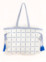 Mabe Laney Quilted Tote Blue