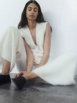 Lisa Yang Ellery Trousers in Cream Brushed - Twenty Petworth
