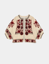 Mabe Greta Embroidered Jacke Ecru Red