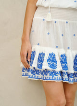 Mabe Mina Embellished Dress in Ecru/Blue M.A.B.E