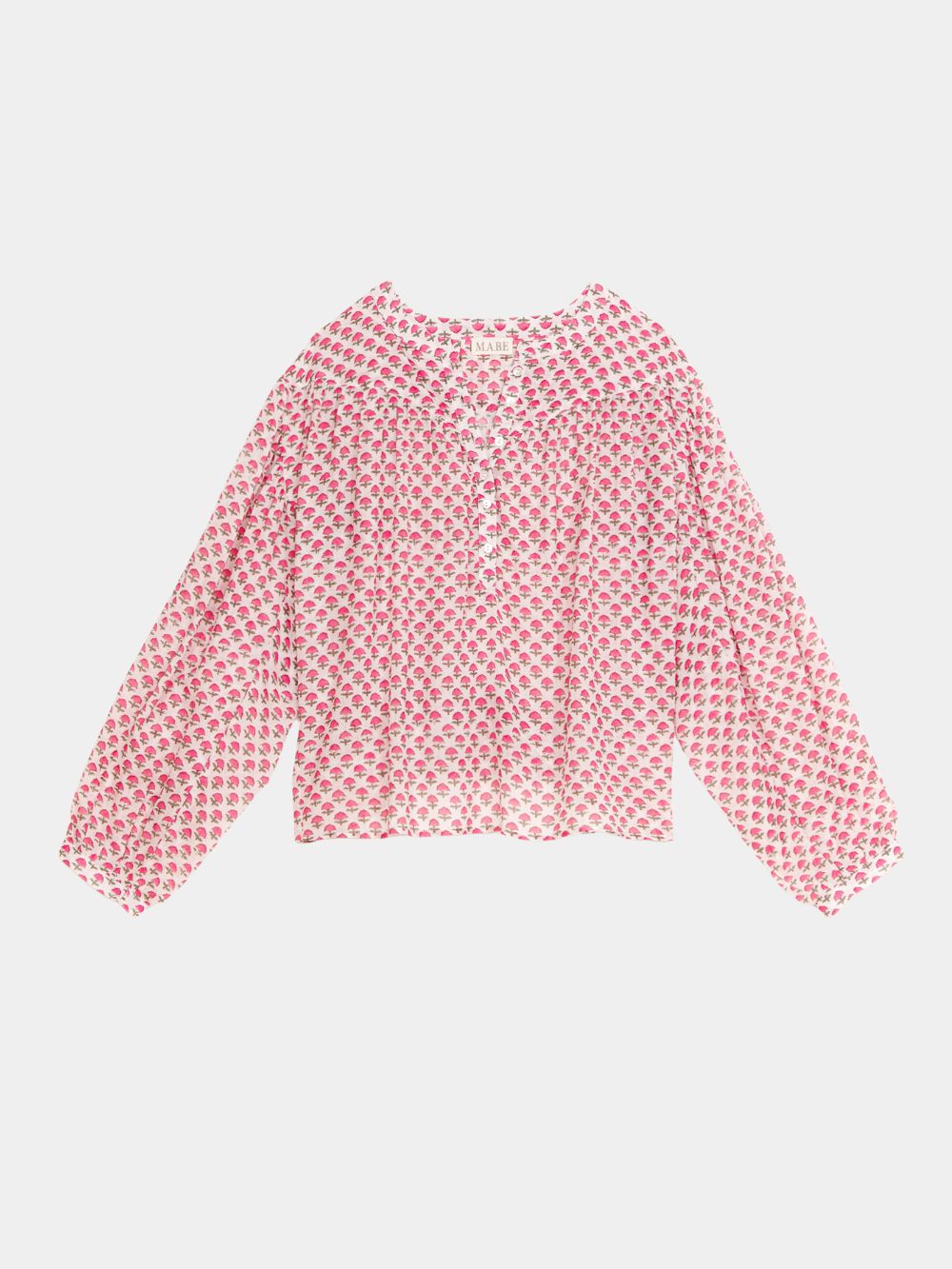Mabe Letty Print Top Pink