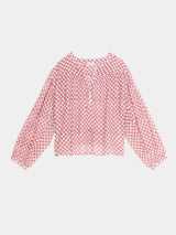 Mabe Letty Print Top Pink