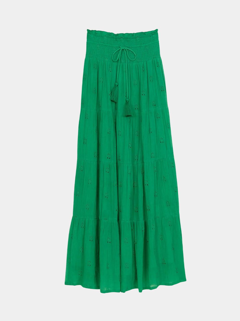 Mabe Frani Embroidered Maxi Skirt Green